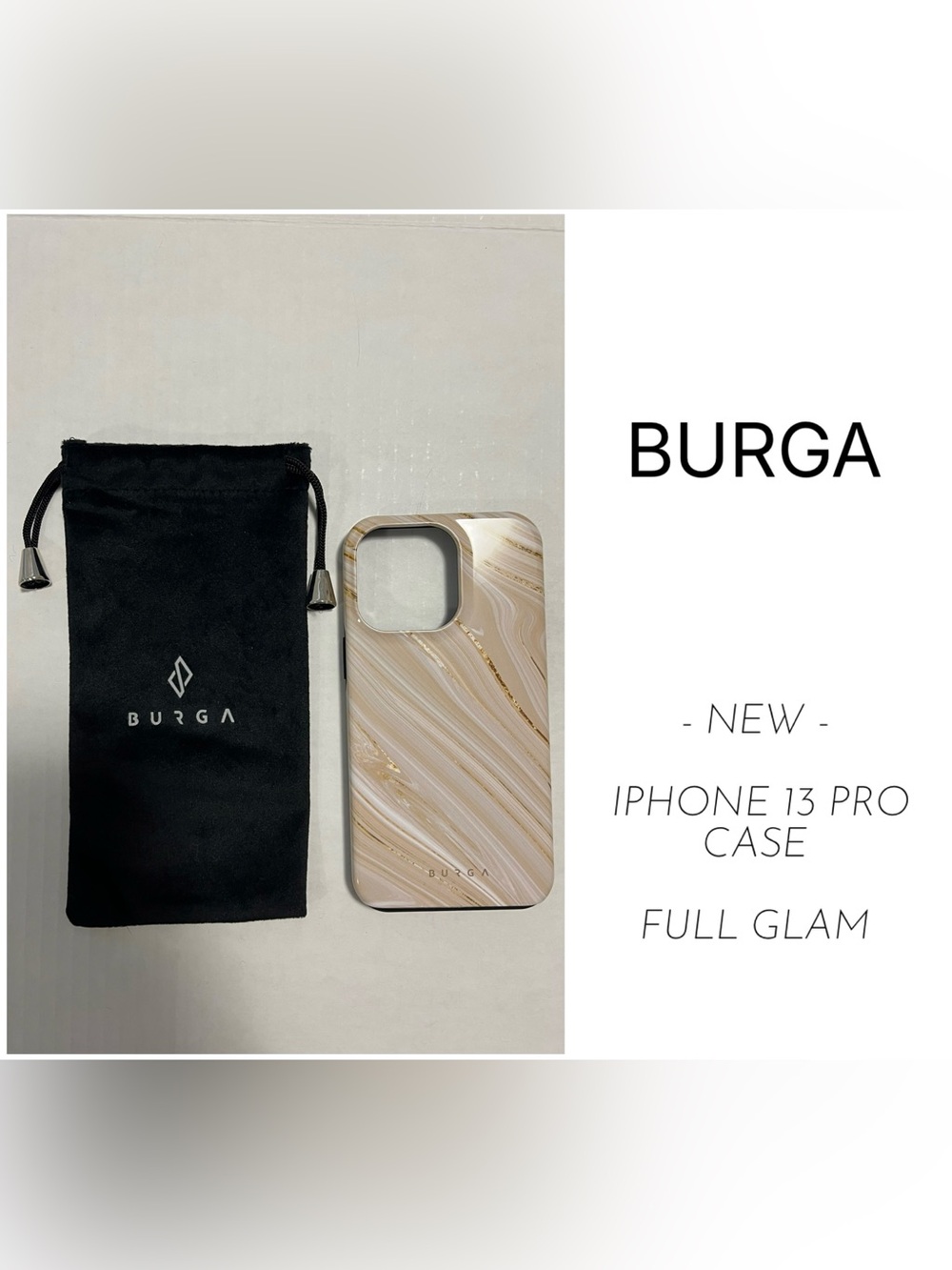 BURGA - NEW - FULL GLAM BEIGE IPHONE 13 PRO CASE